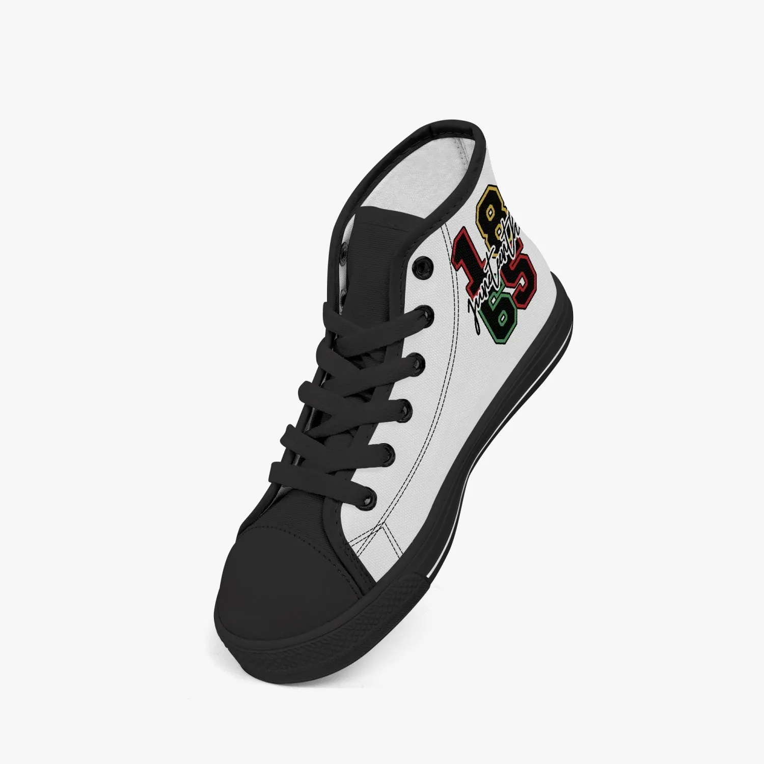 1865 Kid’s High-Top Canvas Shoes-Black