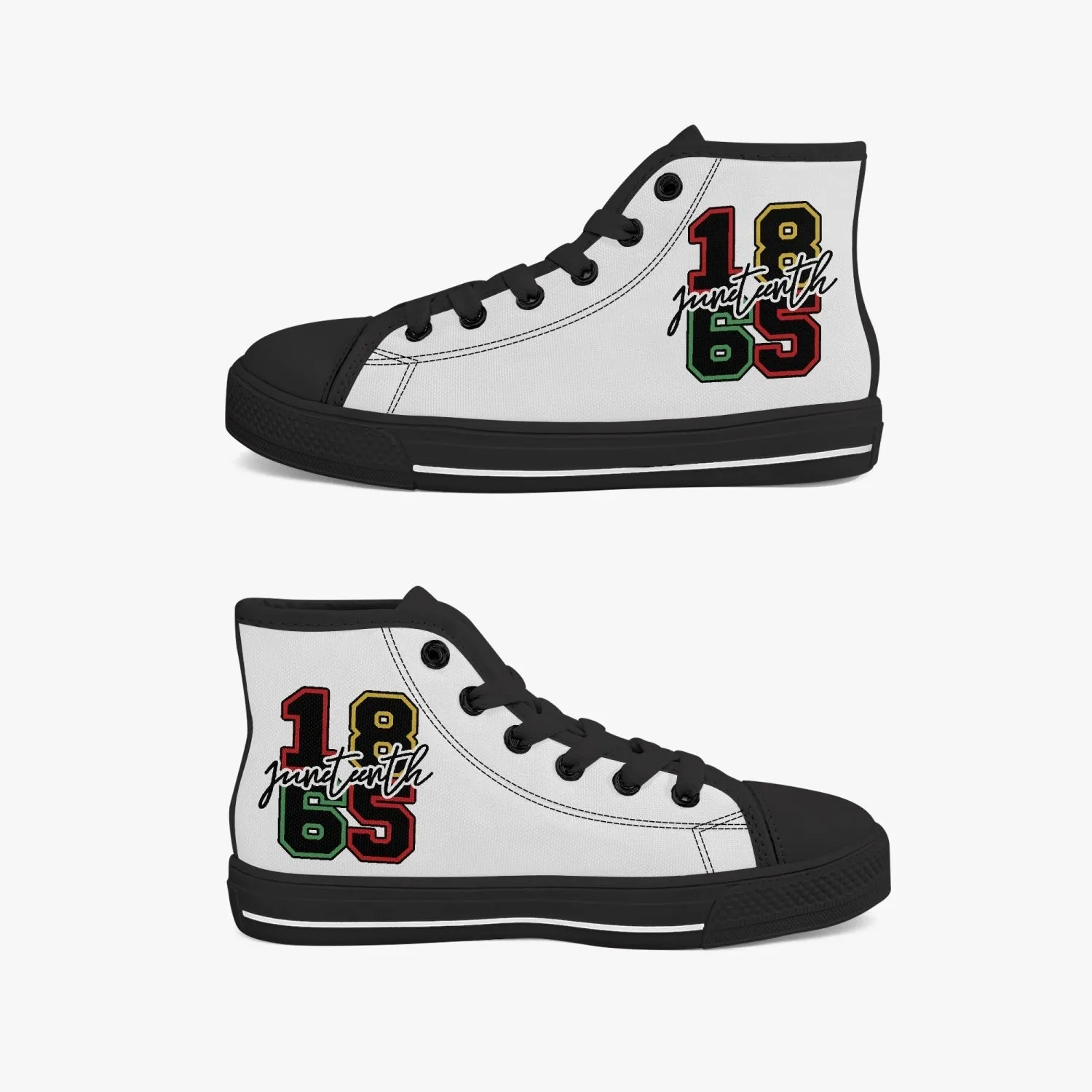 1865 Kid’s High-Top Canvas Shoes-Black