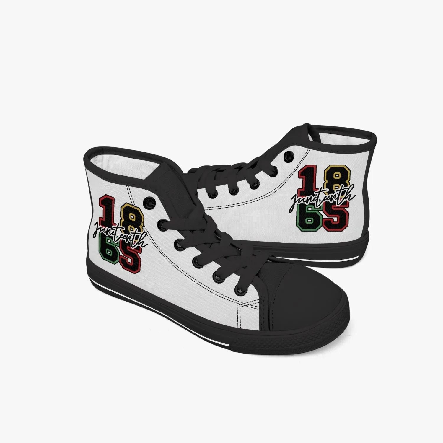 1865 Kid’s High-Top Canvas Shoes-Black