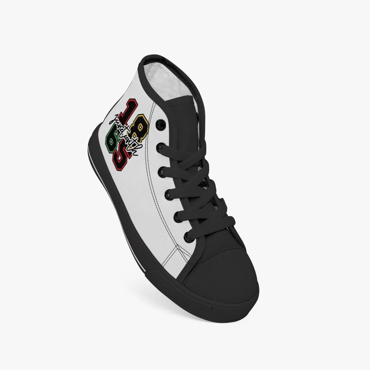 1865 Kid’s High-Top Canvas Shoes-Black