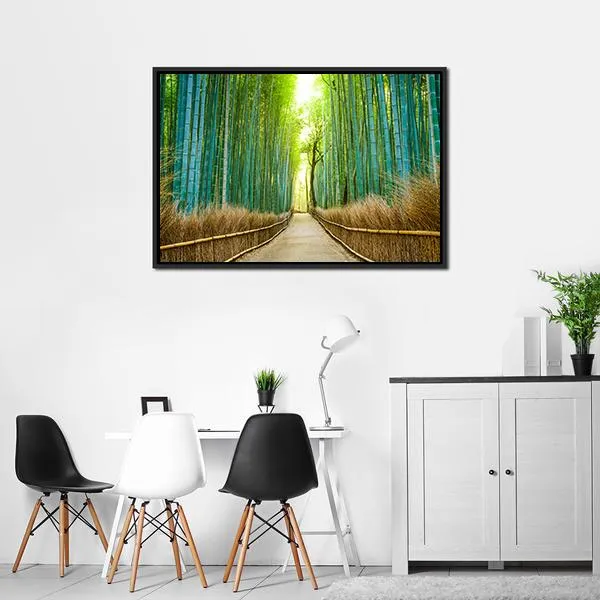 Bamboo Forest In Kyoto Canvas Wall Art