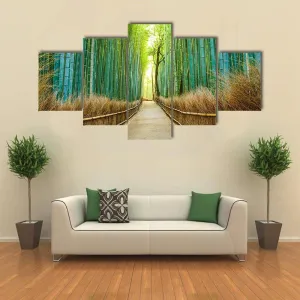 Bamboo Forest In Kyoto Canvas Wall Art