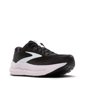 Brooks Women's Ghost Max 2 Sneaker in Black/White/Orchid Ice