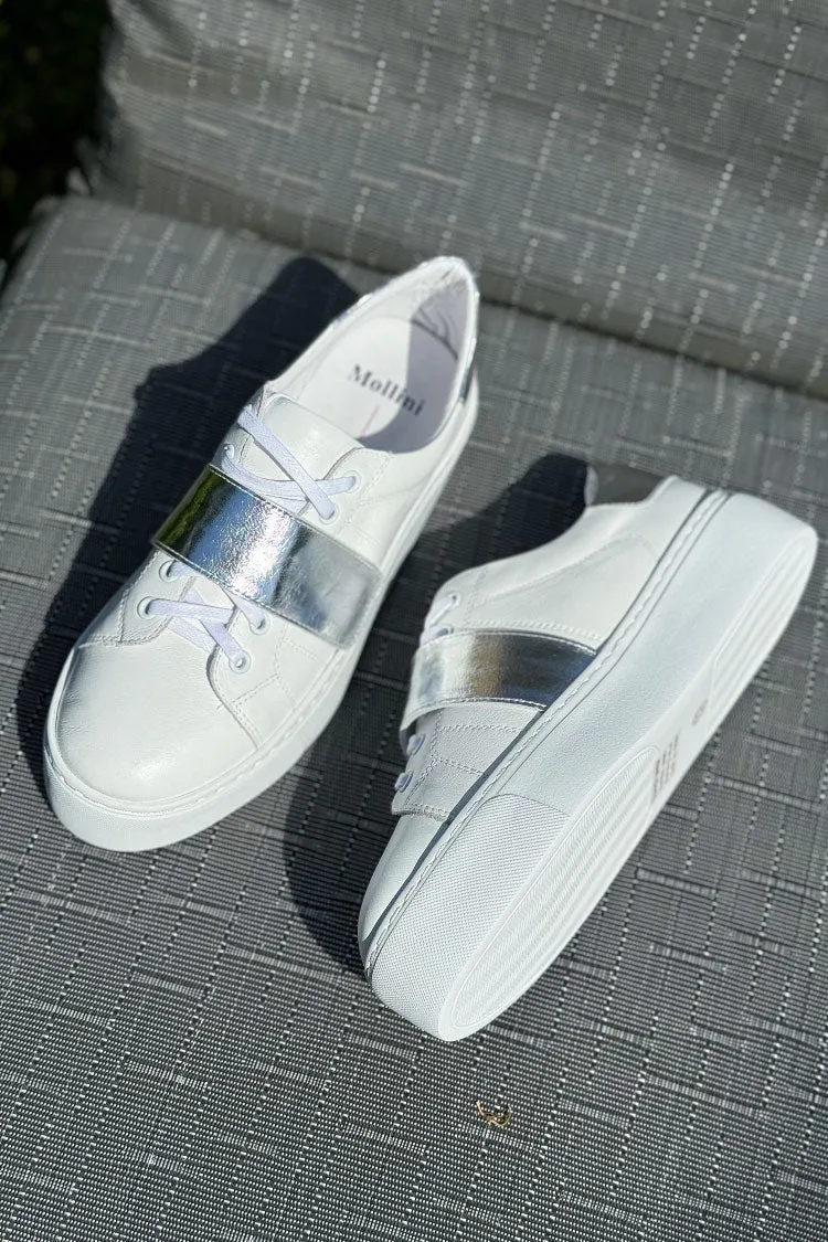 Camberly Foil Leather Sneakers