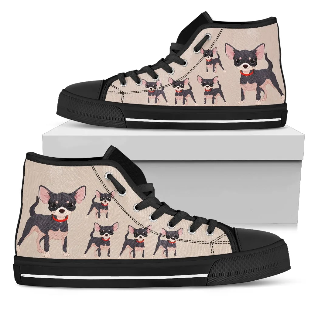 Cartoon Brown Chihuahua Shoes