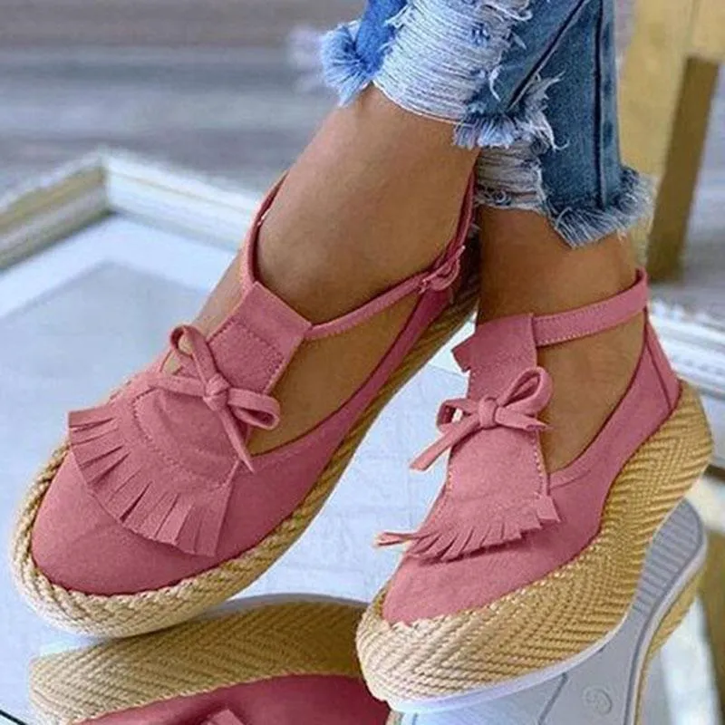 Chicvane New Color Block Slip-On Canvas Shoes With Bowknot