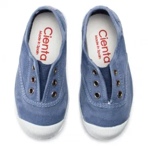Cienta Distressed Laceless Canvas Sneaker, 70777 - Lavanda / Washed Lavender