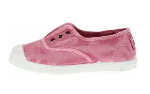 Cienta Distressed Laceless Canvas Sneaker, 70777 - Rosa/Pink