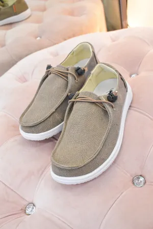 Corky's Canvas Shoes-Khaki