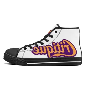 Critique High-Top Canvas Shoes With Customized Tongue - Black