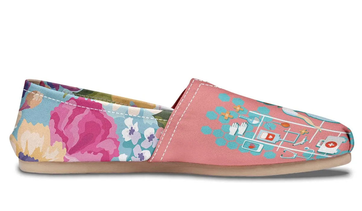 Floral Nurse Casual Shoes