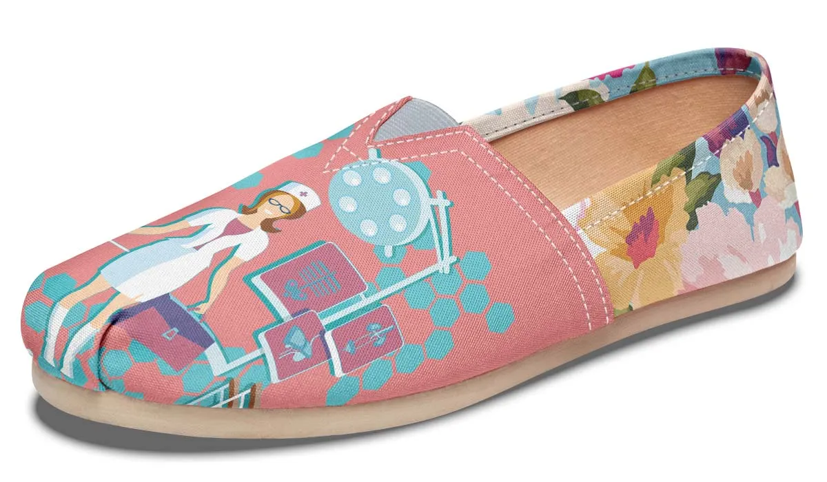 Floral Nurse Casual Shoes