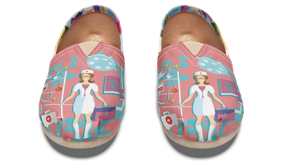 Floral Nurse Casual Shoes