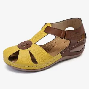 Flower Hollow Non Slip Wedges Sandals