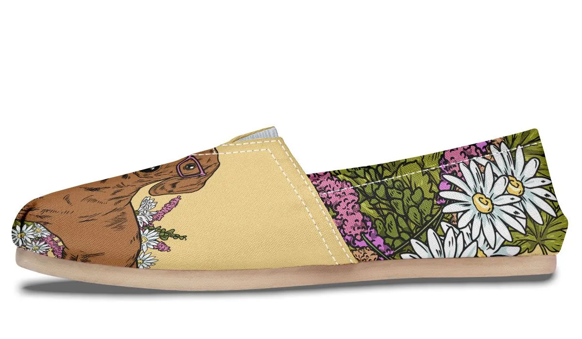 Illustrated Dachshund Casual Shoes