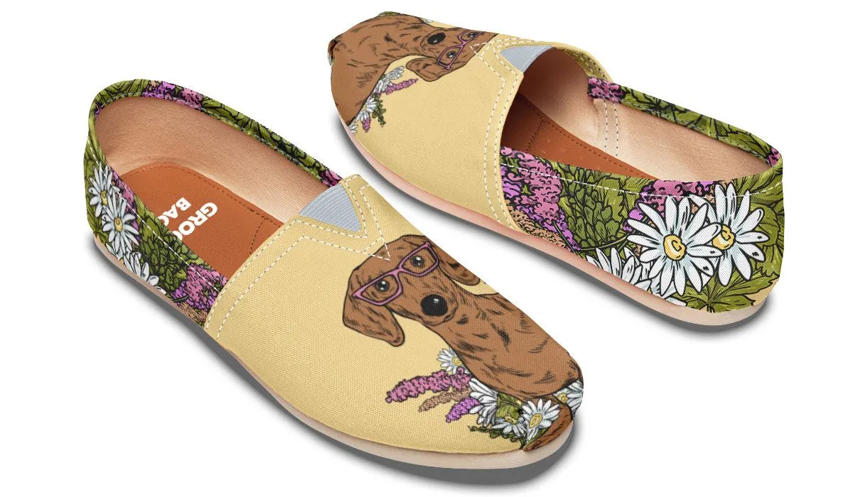 Illustrated Dachshund Casual Shoes