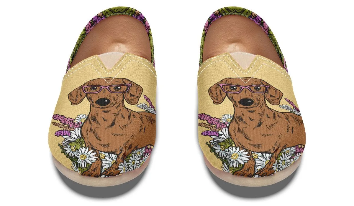 Illustrated Dachshund Casual Shoes