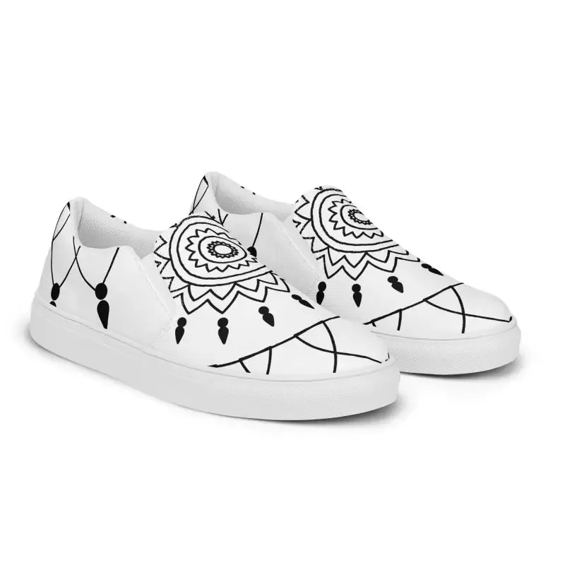Mandal Pattern Canvas Shoes Womens Slip