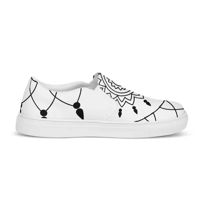 Mandal Pattern Canvas Shoes Womens Slip