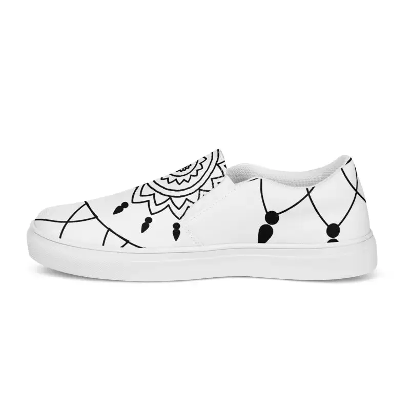 Mandal Pattern Canvas Shoes Womens Slip
