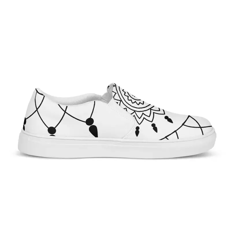 Mandal Pattern Canvas Shoes Womens Slip