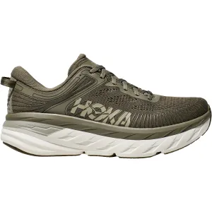 Men's Hoka Bondi 7 Olive Haze/White Mesh