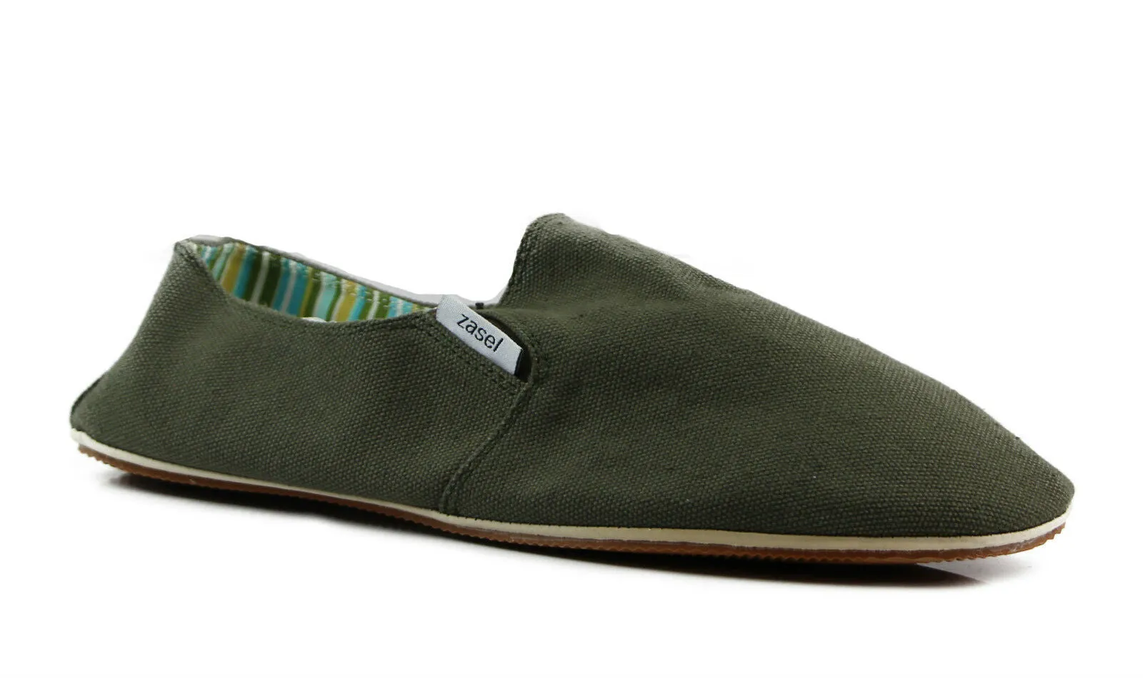 Mens Zasel Cotton Canvas Shoes Army Green