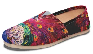 Peacock Painting Casual Shoes