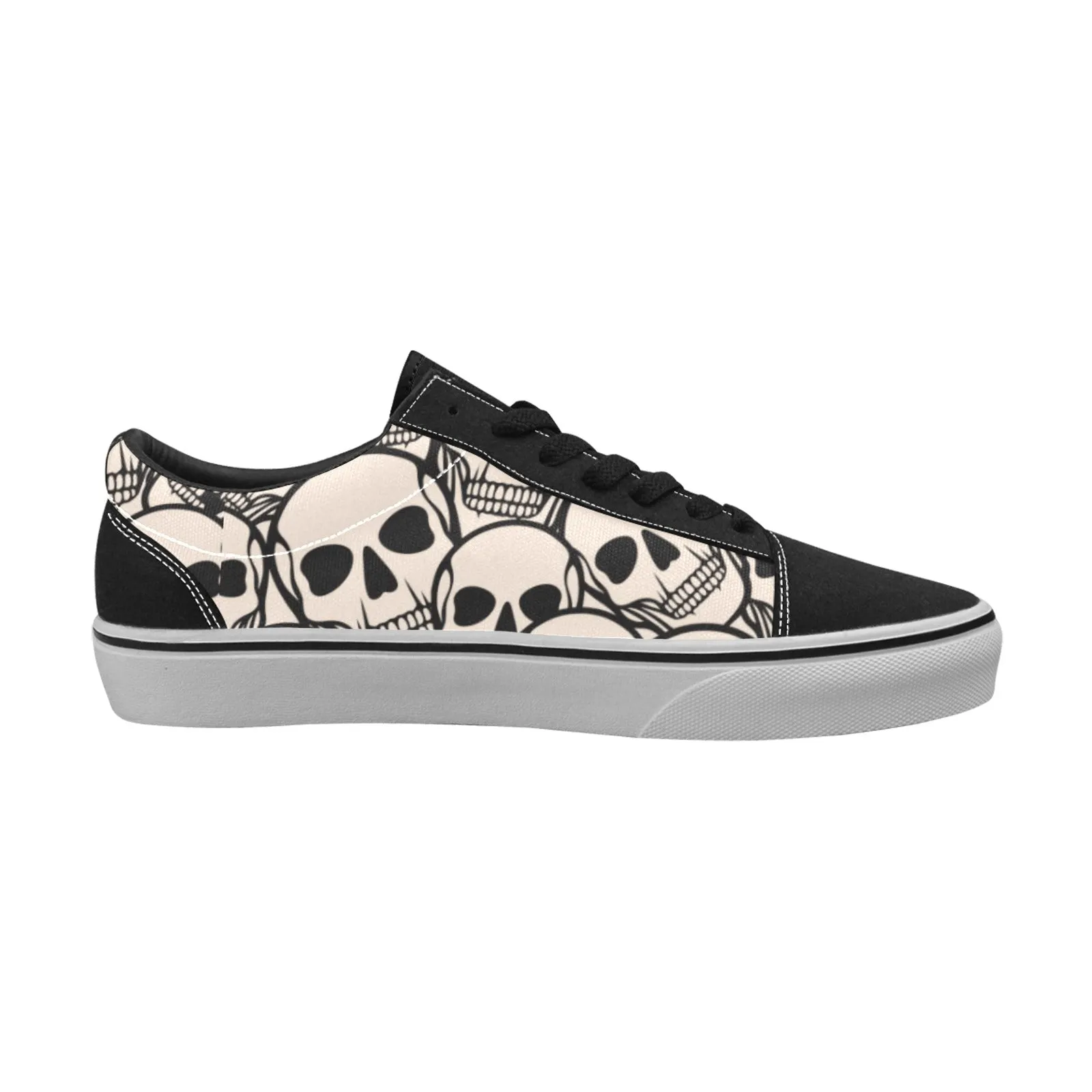 Skulls Lace-Up Canvas Shoes