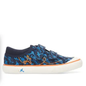 Start Rite Zoom Navy Aeroplane Canvas