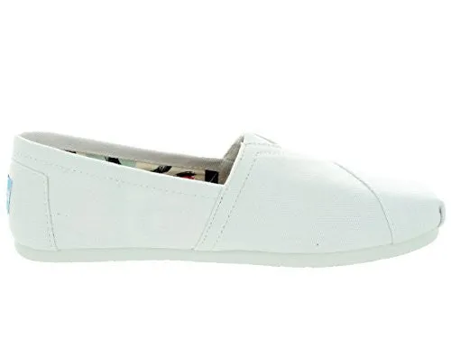 Toms Women's 10005987 Canvas Alpargata Flat, Optic White, 5.5 M US