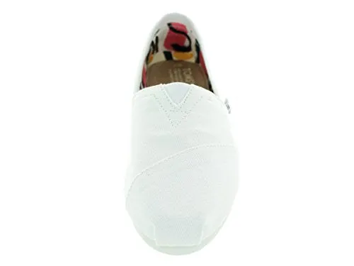 Toms Women's 10005987 Canvas Alpargata Flat, Optic White, 5.5 M US