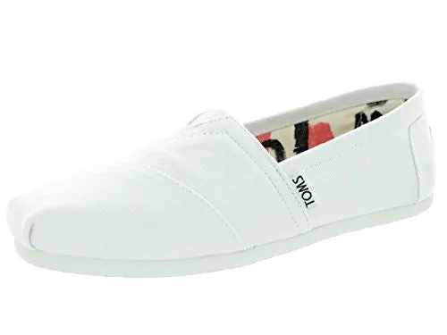 Toms Women's 10005987 Canvas Alpargata Flat, Optic White, 5.5 M US
