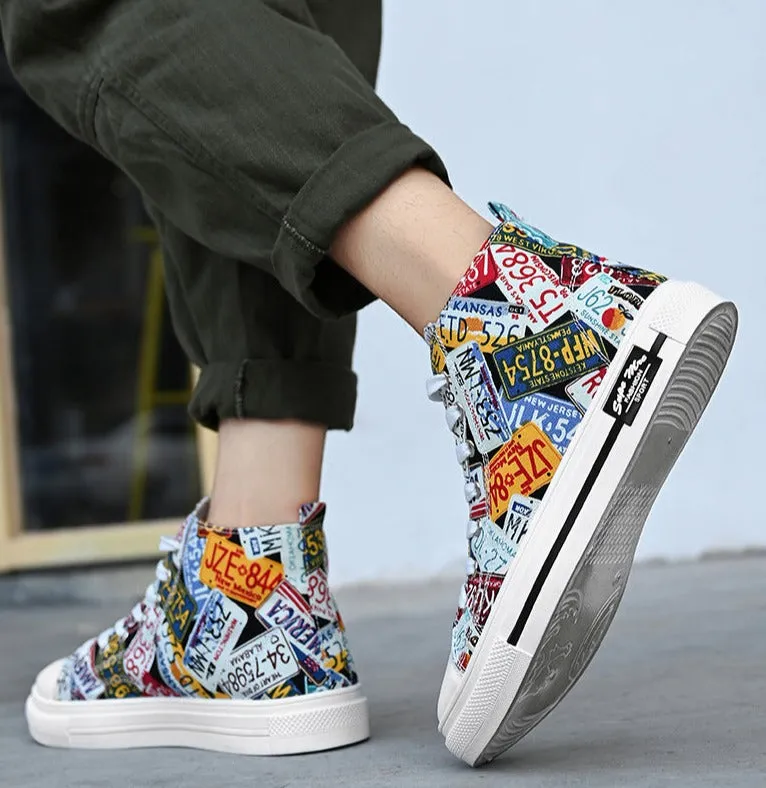 Unisex Cartoon Animation Canvas Vulcanize Shoes