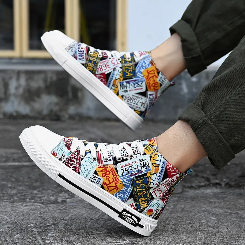 Unisex Cartoon Animation Canvas Vulcanize Shoes