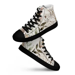 Women’s high top canvas shoes, atttiude of gratitude design, Gratitude affirmations series